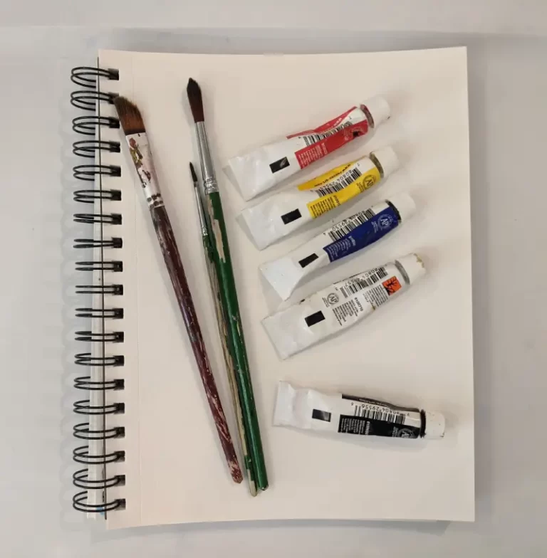 The Basics: Acrylic paints, brushes, and acrylic paper pad