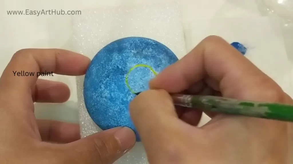 Step 2a: Draw Circle (Halloween Full Moon Rock Painting Tutorial)