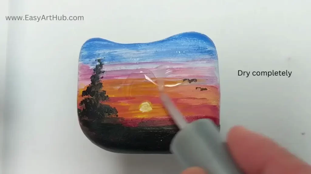 Step 9: Sealing (Sunset Landscape Rock Painting Tutorial)