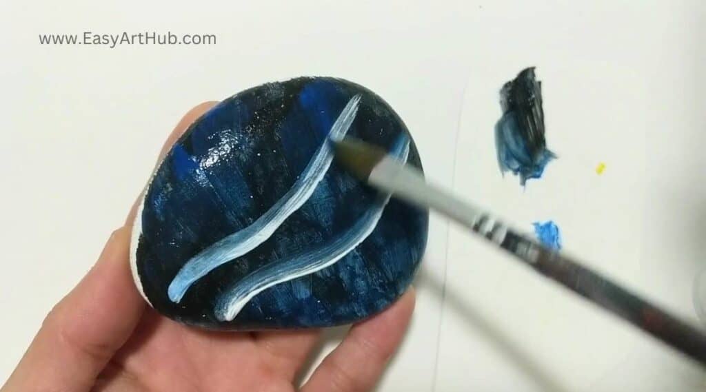 Step 2a. Northern Lights (Northern Light Rock Painting Tutorial)