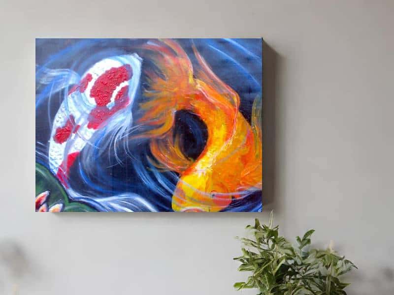 Koi Fish on Canvas