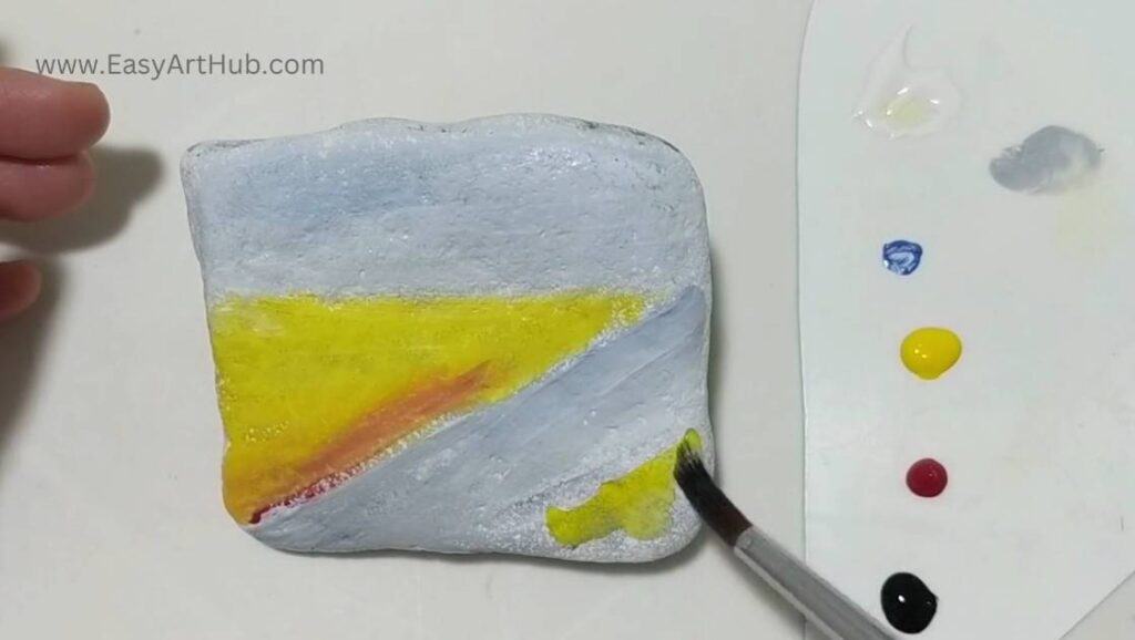 Step 2.Colorful Ground (Serene Autumn Rock Painting Tutorial)