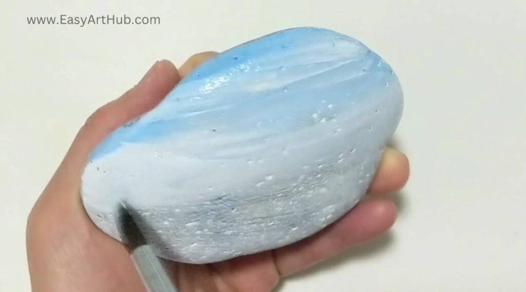 Step 2. Blue Sky (Autumn Anew: Rock Painting Tutorial)